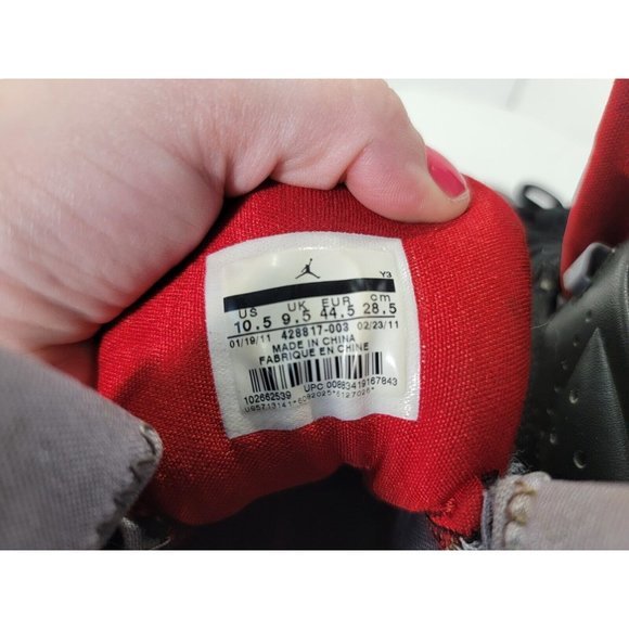 EUC‎ AIR JORDAN BASKETBALL SHOES US 10.5 428817-003 MICHAEL BLACK FIRE RED - Picture 8 of 9